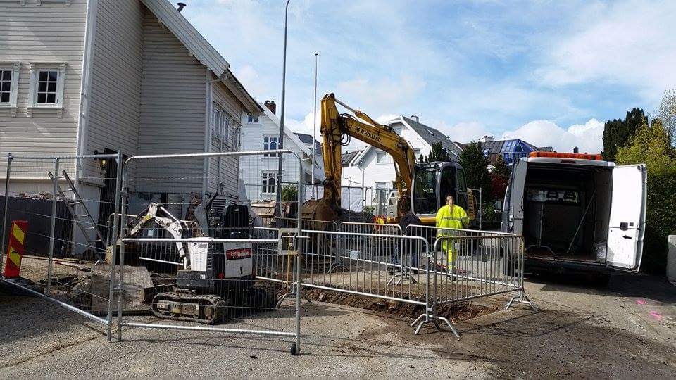 Utgraving og arbeid med eksisterende fundamenter
