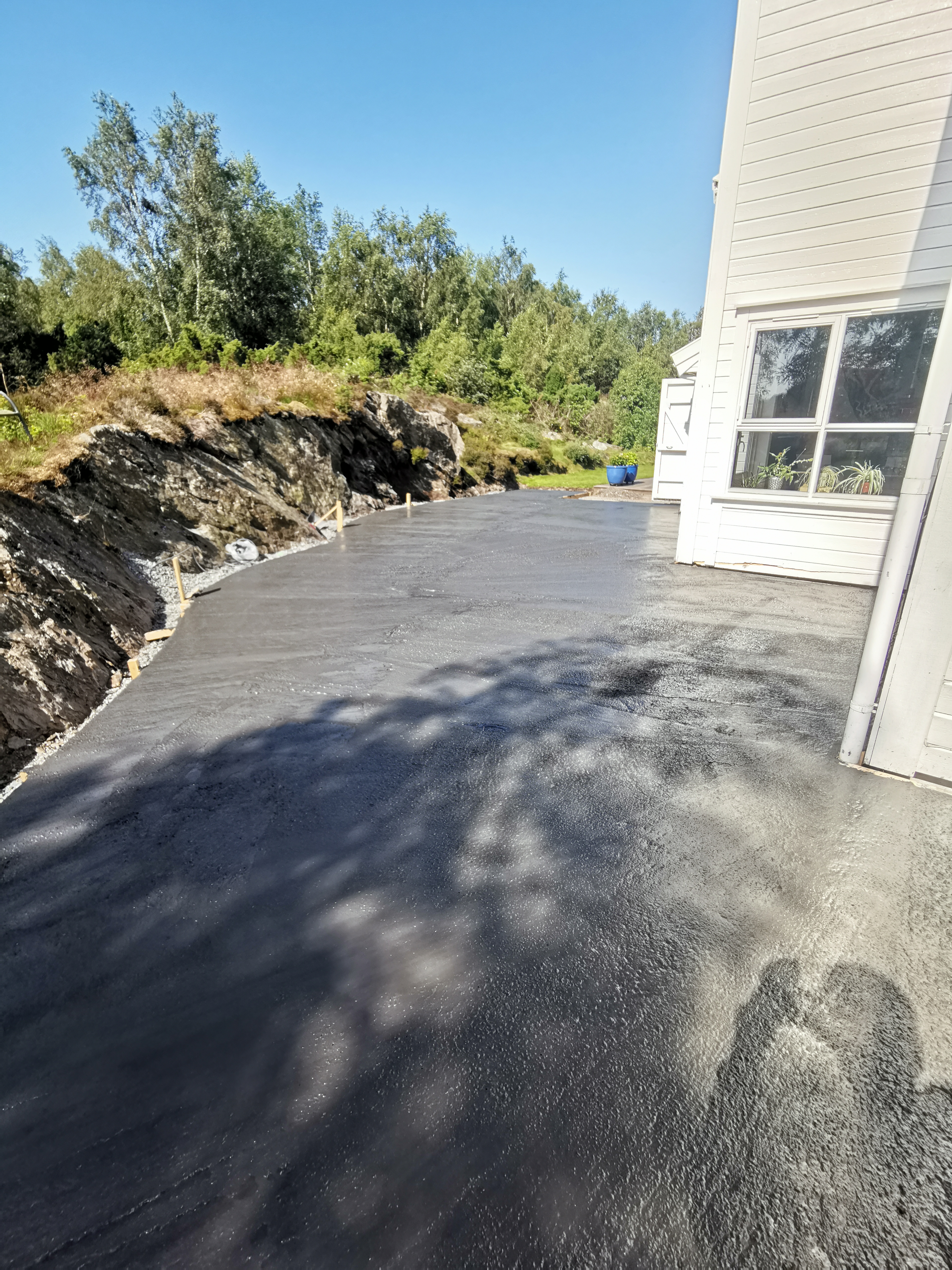 Betongdekke ferdig avrettet med maskinpusset overflate